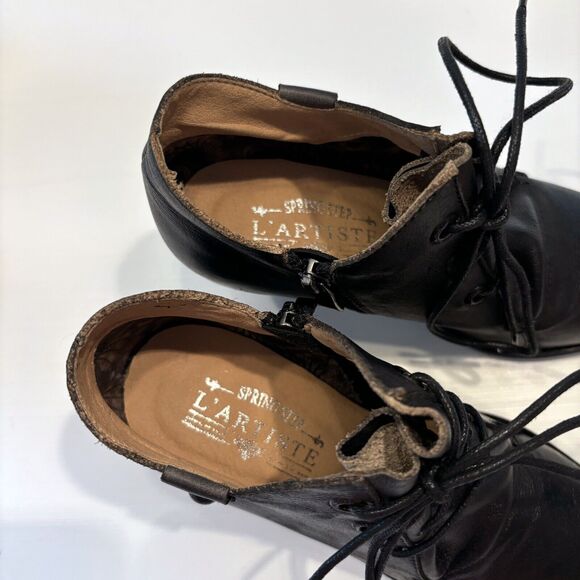 L’Artiste Women's Spring Step Juliane Black Ankle Boot Heels Steampunk 35‎ / 5 - Picture 8 of 12